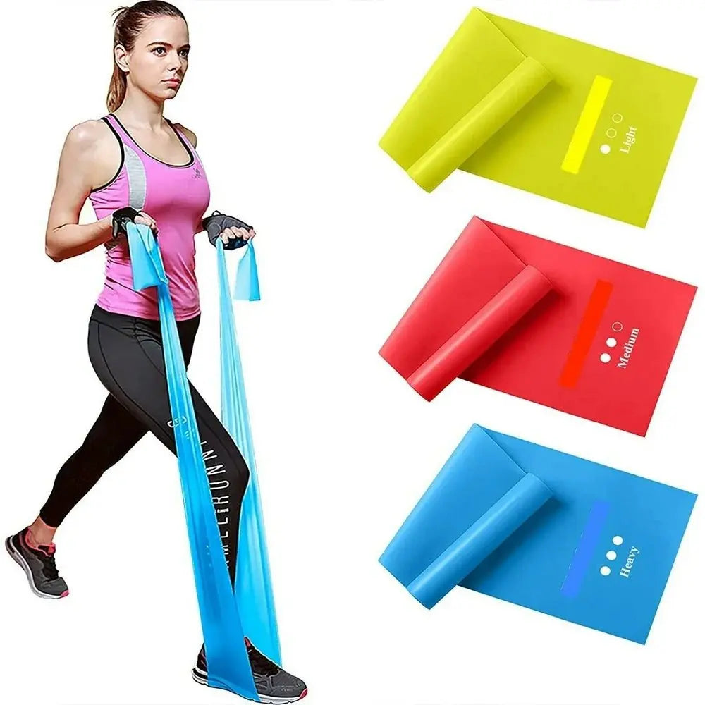 3-Pack 5Ft. Stretch Resistance Bands for Pilates, Yoga, Gym WorkoutsLittleGoodies4U