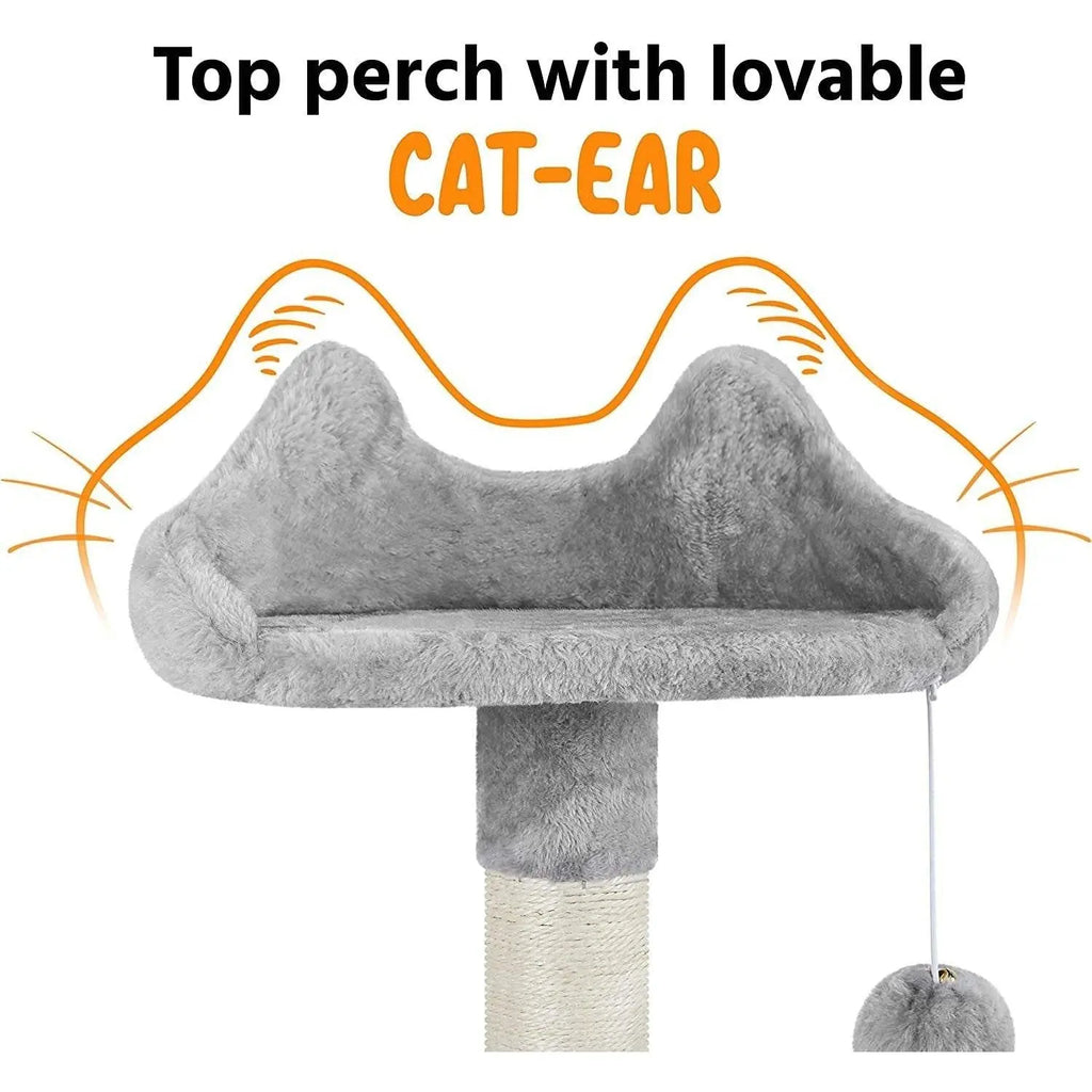 Multi-Level Cat Tree Tower Condo - 63.5 Inches Tall with Scratching PoLittleGoodies4U