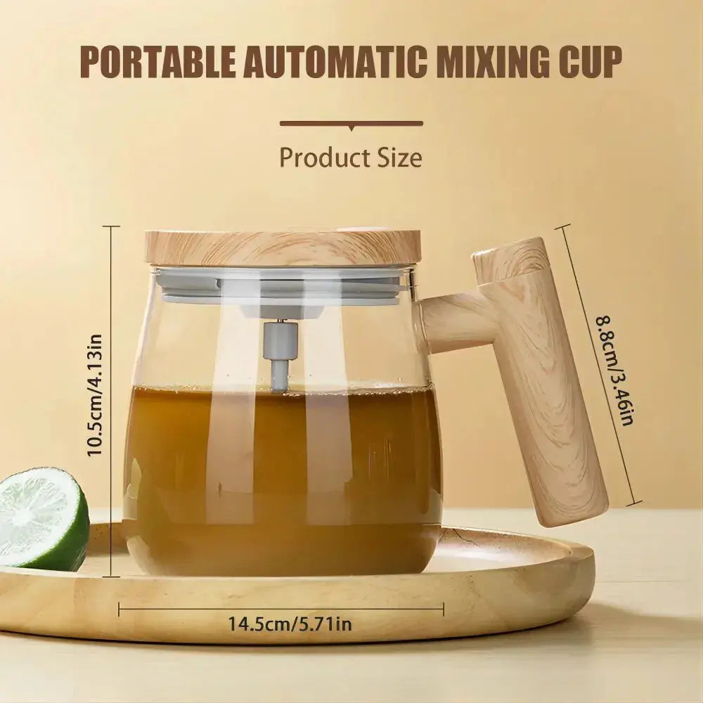 Self Stirring Electric Mixing Glass Mug