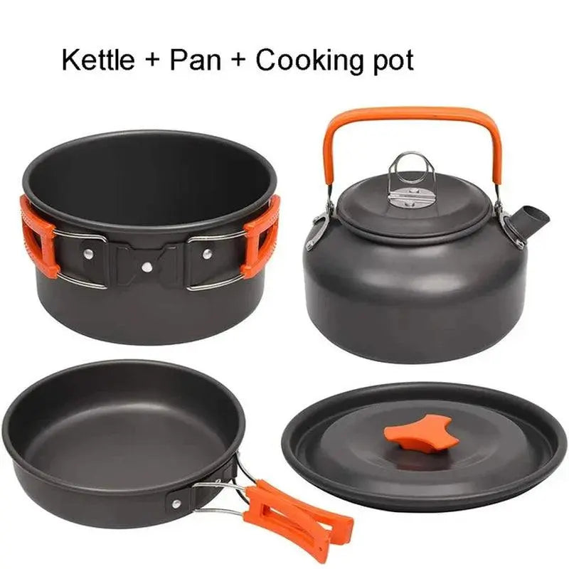 Aluminum Camping Cookware Set: Lightweight Outdoor Cooking Gear Kit foLittleGoodies4U