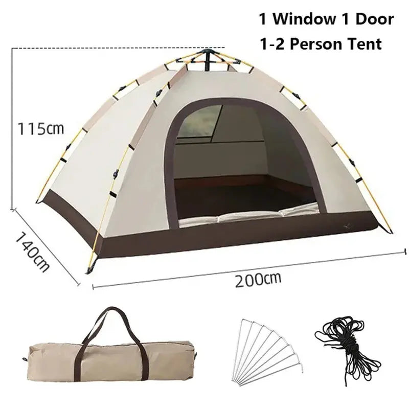 2-3Person Pop up Tent for Camping Tent Waterproof Automatic Easy Setup Tents for Outdoor Travel Hiking Fishing Beach Awning Tent