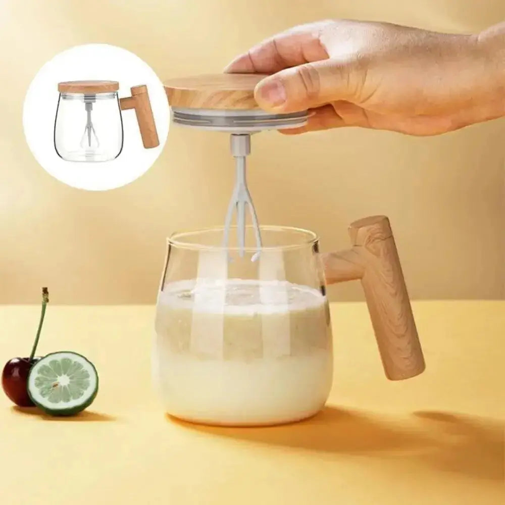 Self Stirring Electric Mixing Glass Mug