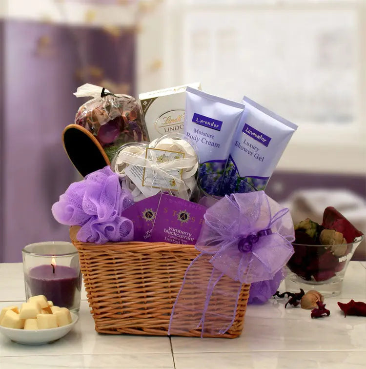 Lavender Relaxation Spa Gift Basket - LittleGoodies4U