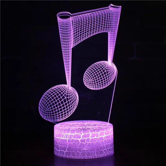 Novelty LED Lamp Creative 3D Musical Note - LittleGoodies4U