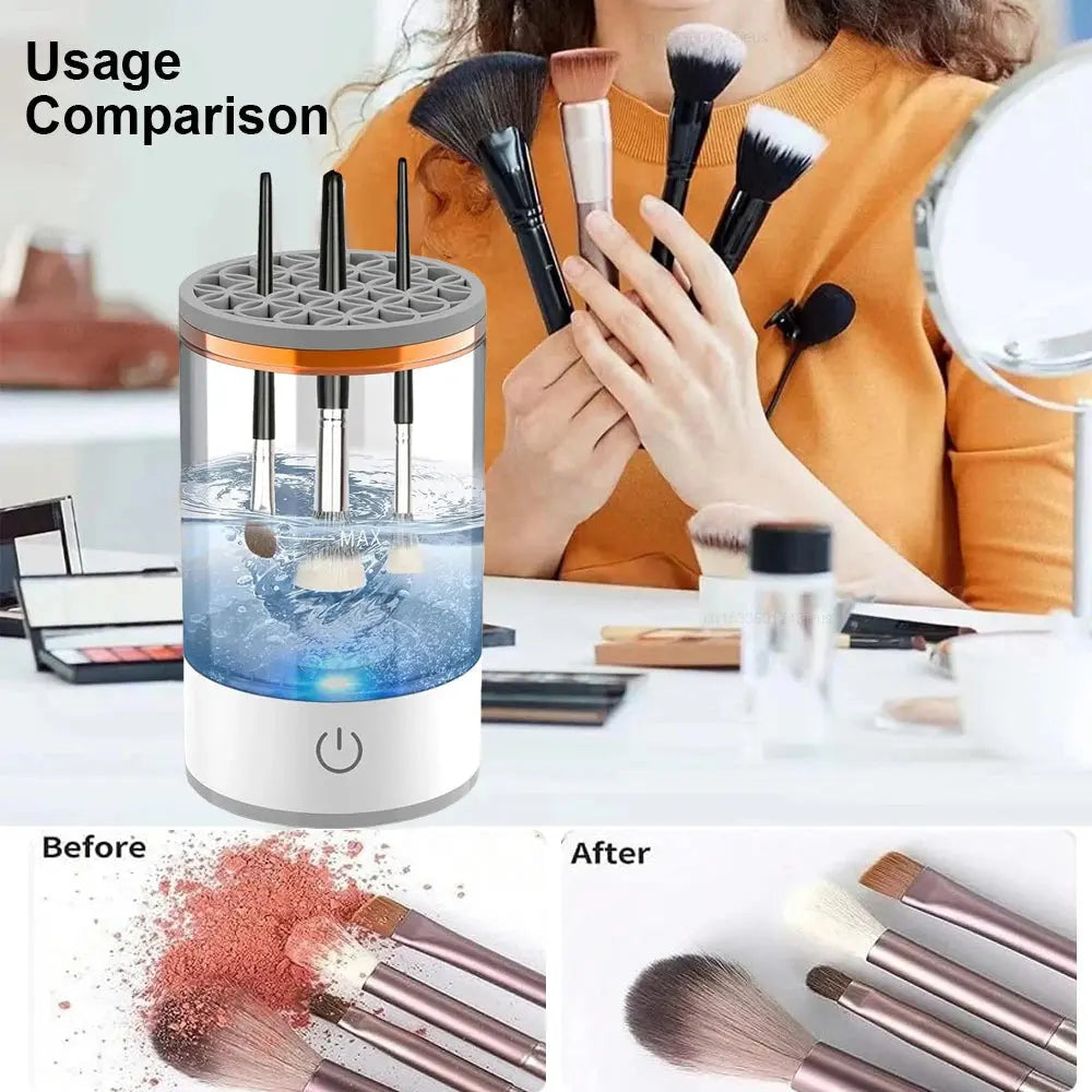 Automatic Rotating Cosmetic Makeup Brush Cleaner Electric Brush Washing Machine