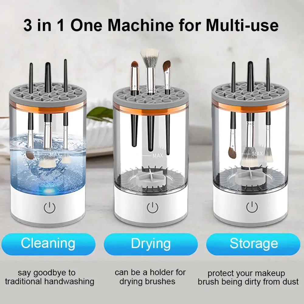 Automatic Rotating Cosmetic Makeup Brush Cleaner Electric Brush Washing Machine