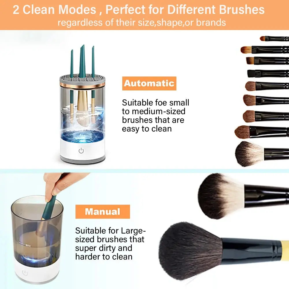 Automatic Rotating Cosmetic Makeup Brush Cleaner Electric Brush Washing Machine