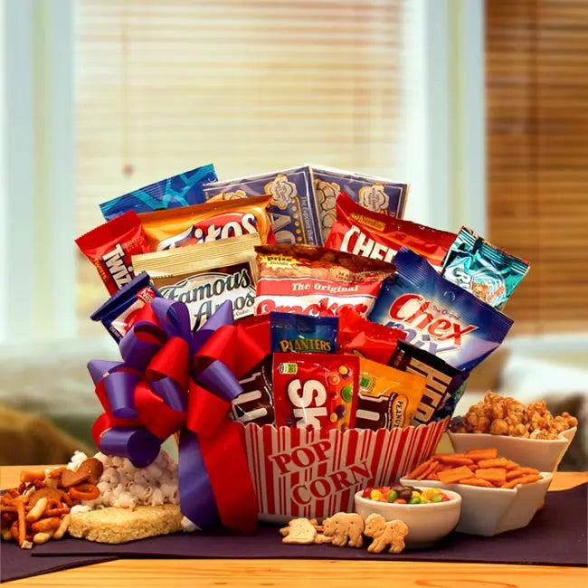 Ultimate Movie Lovers Gift Basket w/ RedBox Gift Card GiftBasket