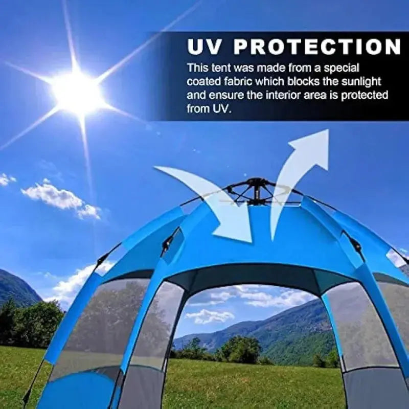 Instant up Camping Tent Easy Setup Automatic Hydraulic Water Resistant with Rain Fly Portable Lightweight Great