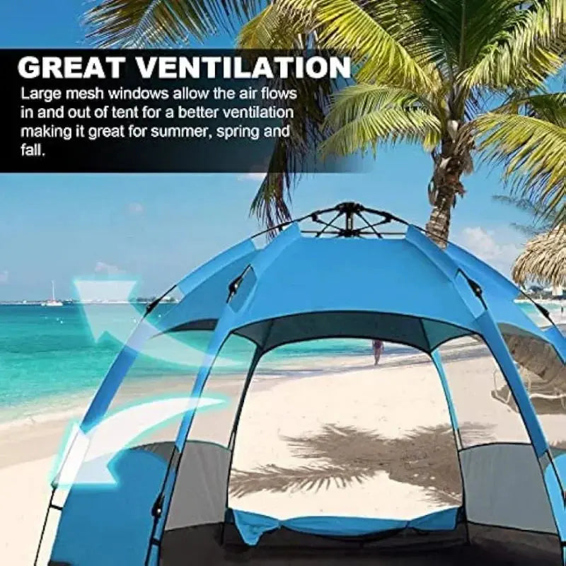 Instant up Camping Tent Easy Setup Automatic Hydraulic Water Resistant with Rain Fly Portable Lightweight Great